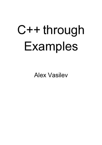 C Through Examples Alex Vasilev
