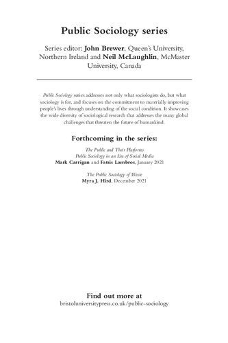 Public Sociology As Educational Practice Challenges Dialogues And Counterpublics 1st Edition Eurig Scandrett Editor