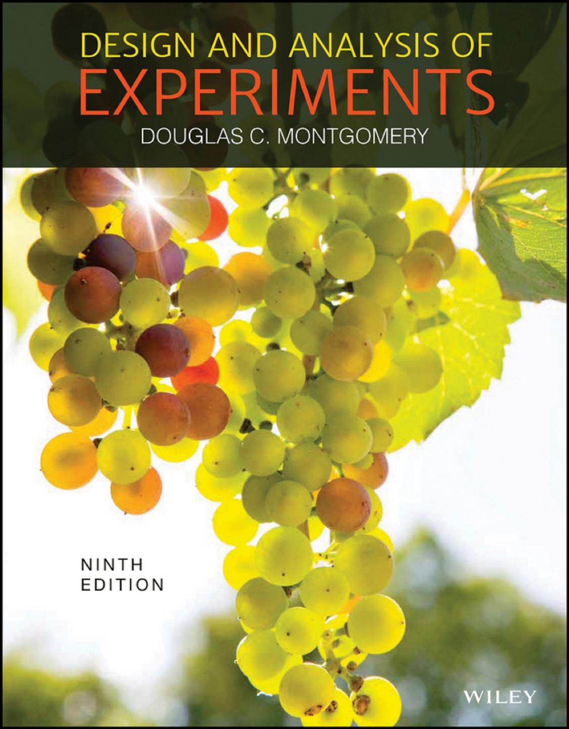 Design And Analysis Of Experiments 9th Douglas C Montgomery