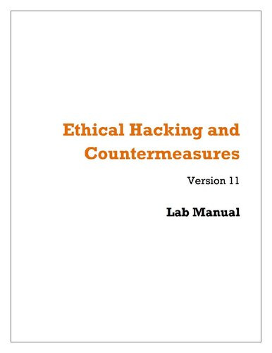 Ceh Ethical Hacking And Countermeasures V11 Lab Manual 11th Edition Eccouncil