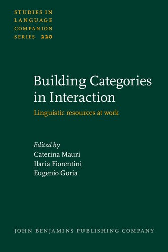 Building Categories In Interaction Caterina Mauri Editor Ilaria Fiorentini Editor
