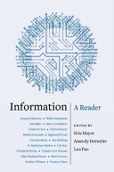 Information A Reader By Eric Hayot Anatoly Detwyler