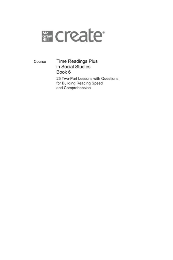 Timed Readings In Social Studiesbook 6 Jamestown Education