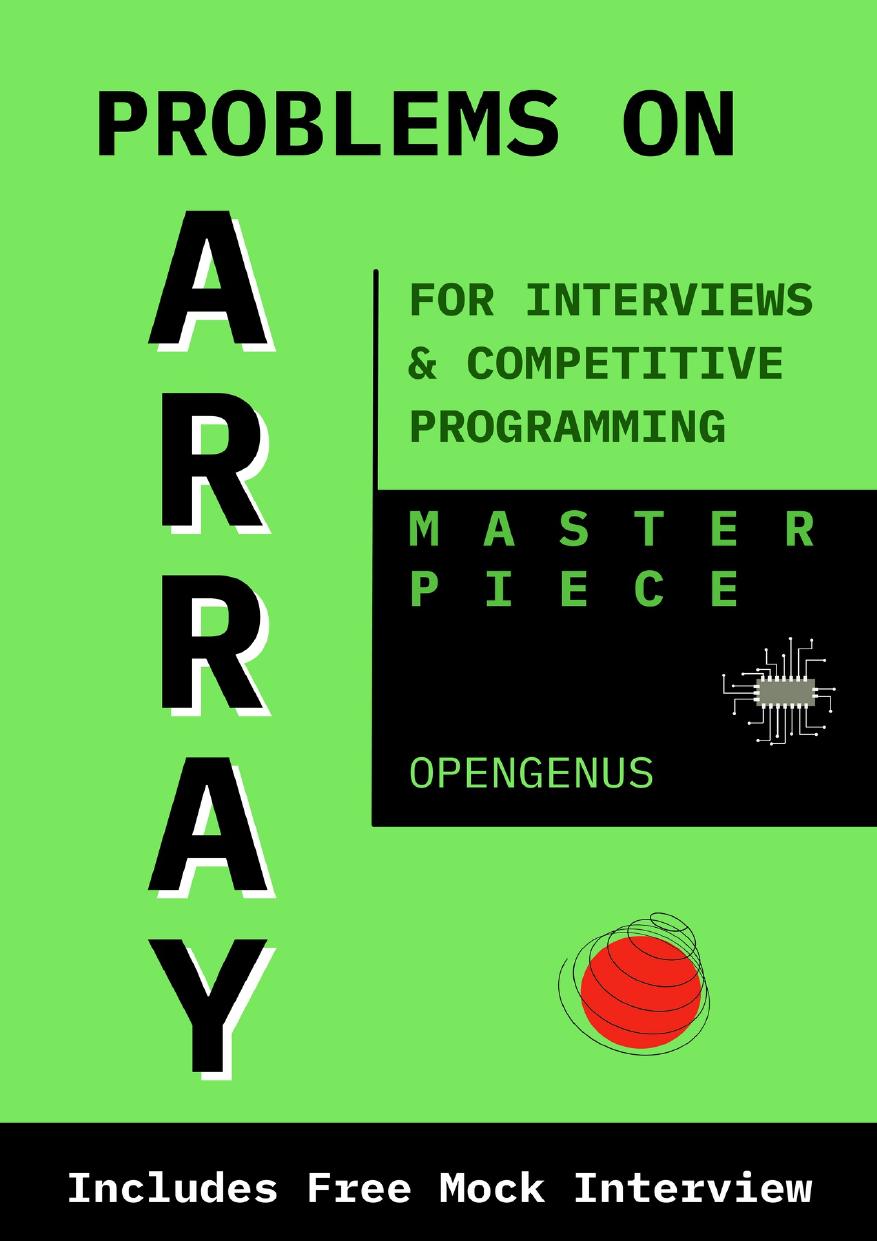 Problems On Array For Interviews And Competitive Programming