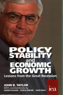 Policy Stability And Economic Growth Lessons From The Great Recession Taylor