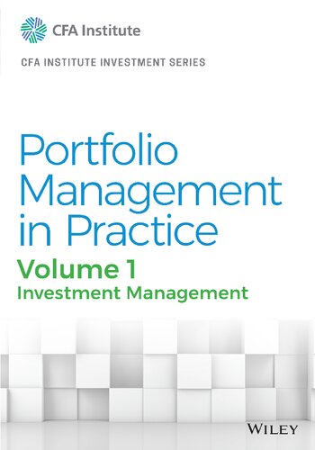 Portfolio Management In Practice Volume 1 Investment Management Volume 1 Cfa Institute