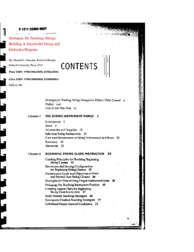Strategies For Teaching Strings Building A Successful String And Orchestra Program 4th Edition Donald L Hamann
