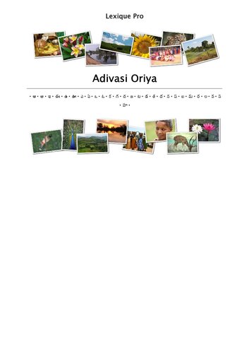 Adivasi Oriya Multilingual Dictionary Coll
