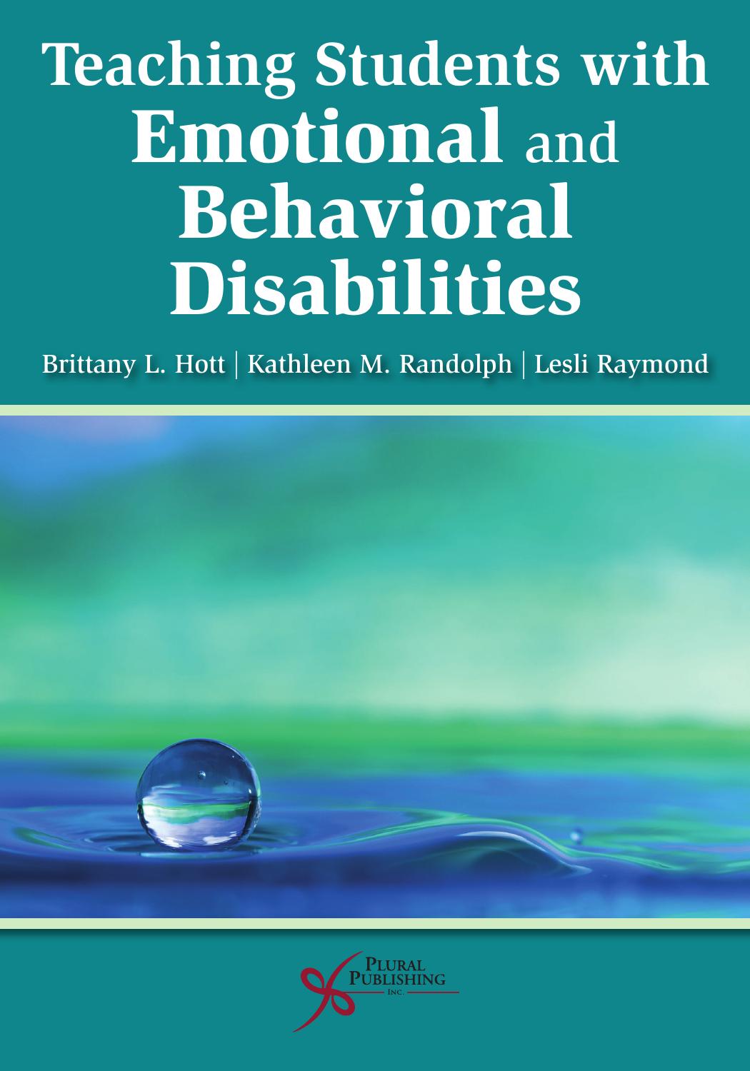Teaching Students With Emotional And Behavioral Disabilities 1st Edition Brittany L Hott
