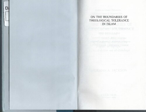 On The Boundaries Of Theological Tolerance In Islam Sherman A Jackson