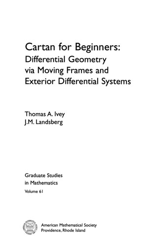 Cartan For Beginners First Thomas Andrew Ivey J M Landsberg