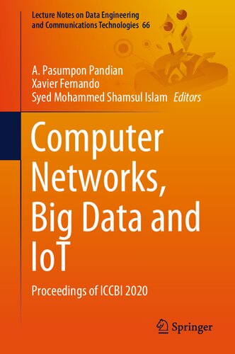 Computer Networks Big Data And Iot Proceedings Of Iccbi 2020 1st Ed 2021 Apasumpon Pandian