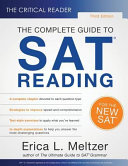 The Complete Guide To Sat Reading 3rd Edition Meltzer Erica L