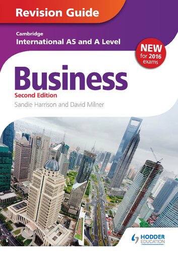 Cambridge International Asa Level Business Revision Guide 2nd Edition Sandie Harrison