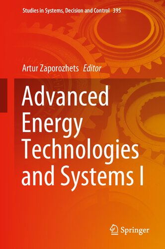 Advanced Energy Technologies And Systems I Artur Zaporozhets