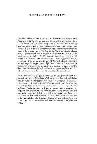 The Law Of The List Gavin Sullivan