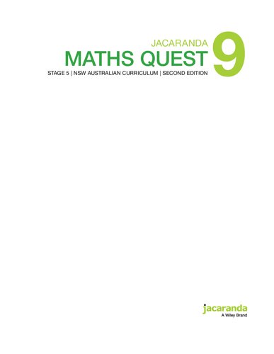 Jacaranda Maths Quest 9 Stage 5 Nsw Curriculum Lyn Elms Maths Writer Lee Roland