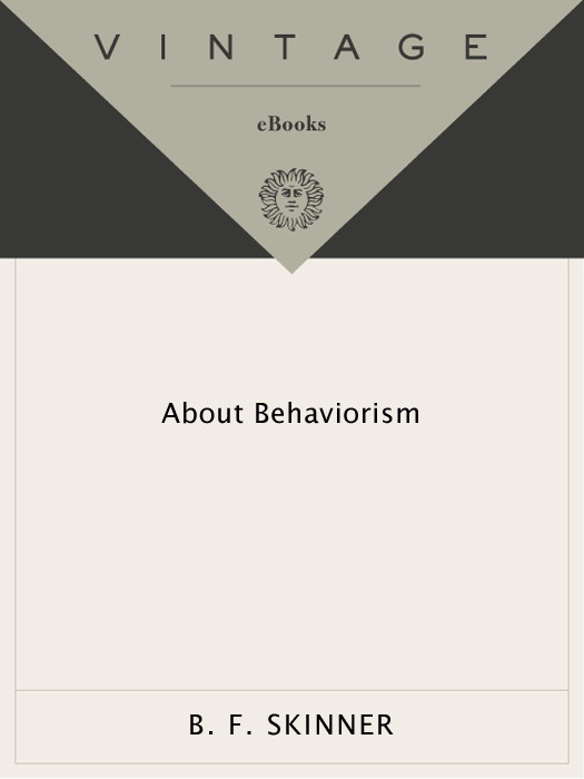 About Behaviorism Bf Skinner