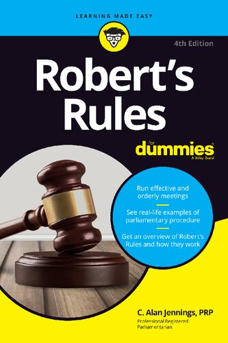 Roberts Rules For Dummies 4th C Alan Jennings