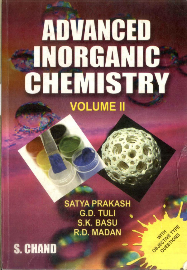 Advanced Inorganic Chemistry 18 Ed In 2 Vol V2 Reprint 2009 18th Edition Prakash Satya