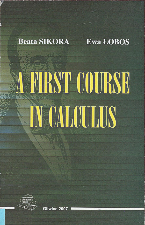 A First Course In Calculus Ewa Obos Beata Sikora