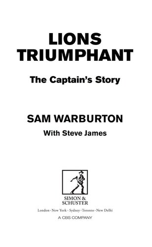 Lions Triumphant The Captains Story Sam Warburton
