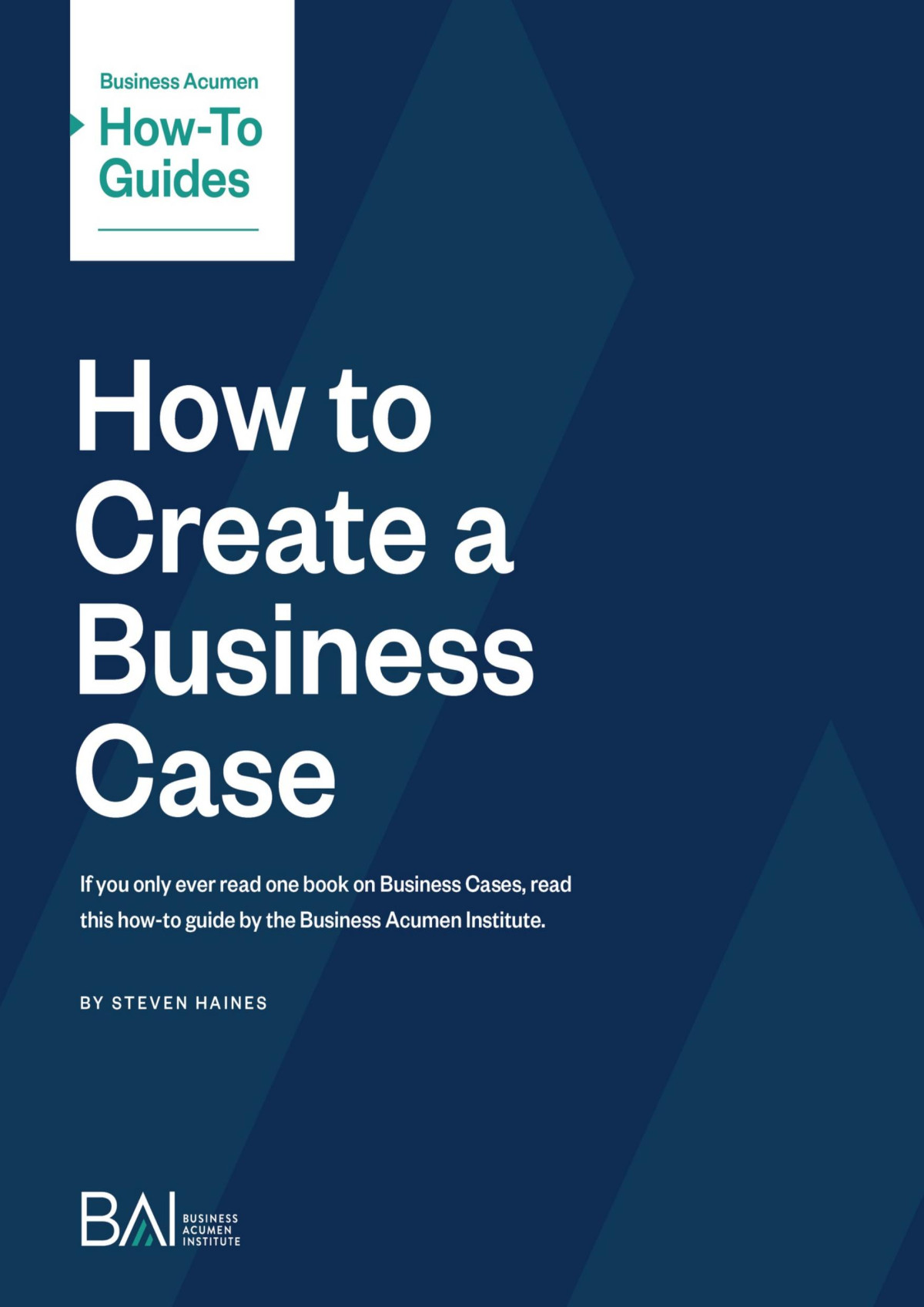 How To Create A Business Case Haines Steven