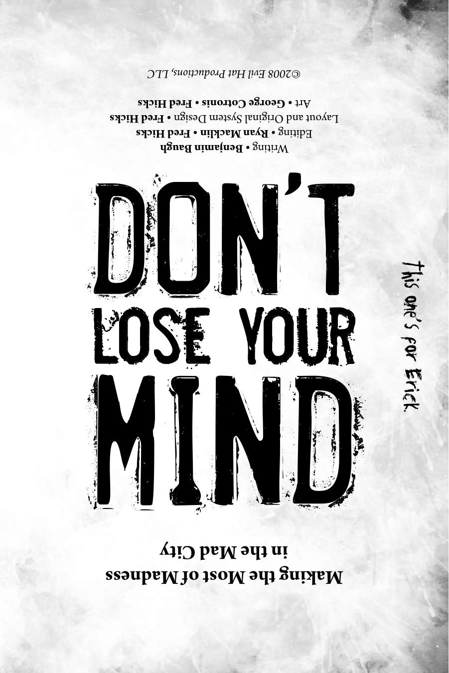 Dont Lose Your Mind Evil Hat Productions