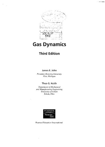 Gas Dynamics 3rd Edition John James E Keith Theo