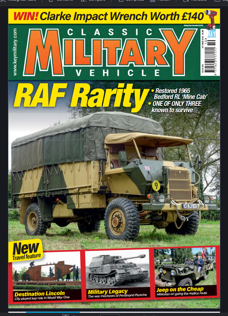 Classic Military Vehicle Iss 233 October 2020 233th Edition Editor Andrew Stone