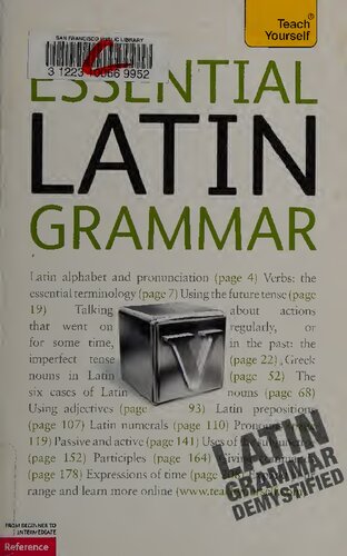 Essential Latin Grammar A Teach Yourself Guide Gregory Klyve