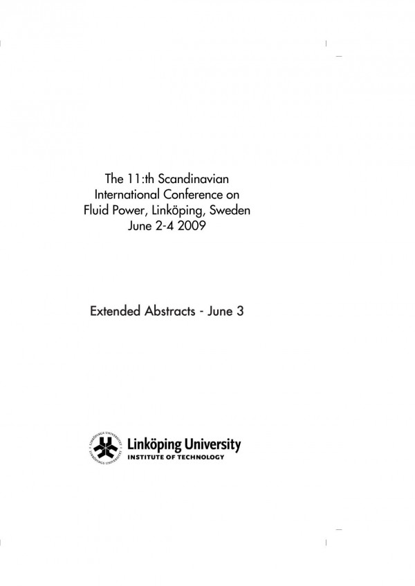 The 11th Scandinavian International Conference On Fluid Power Bobbie Frank