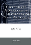 Corporate Governance In Australia And New Zealand Condition Very Good 524pp Isbn 0195513142 Farrar