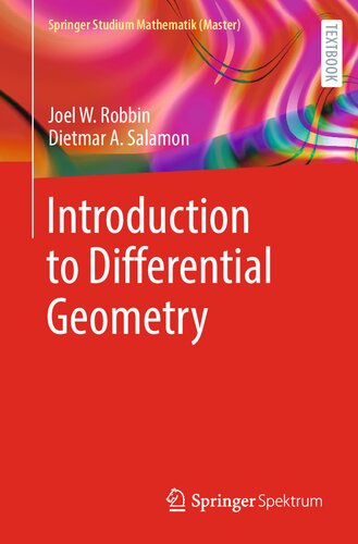 Introduction To Differential Geometry 1st Edition Joel W Robbin