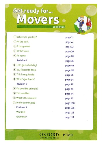 Get Ready For Movers Schoolbook To Learn English For Beginners 2nd Edition Sa De Cv Oxford University Press Mxico