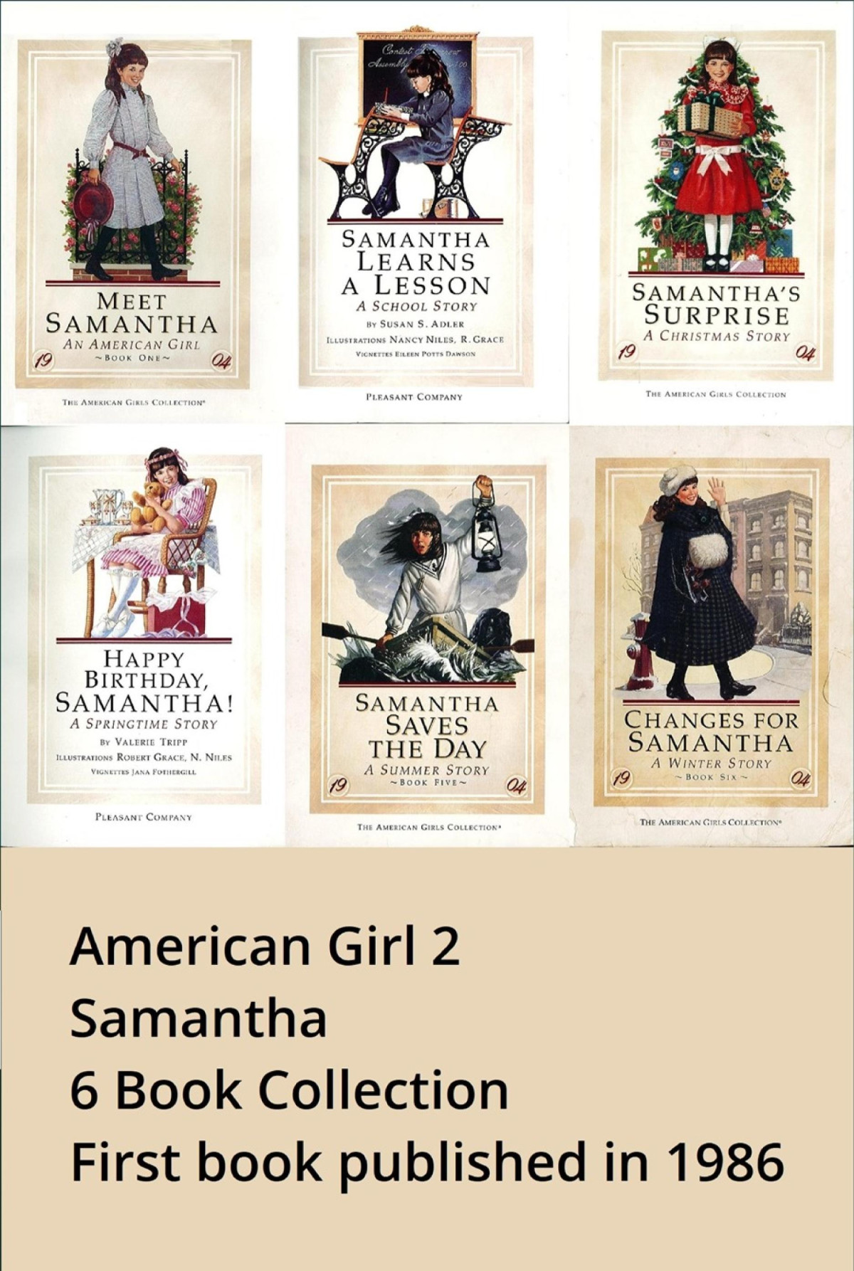 American Girl 02 Samantha Six 6 Book Set Complete Collection Susan S Adler