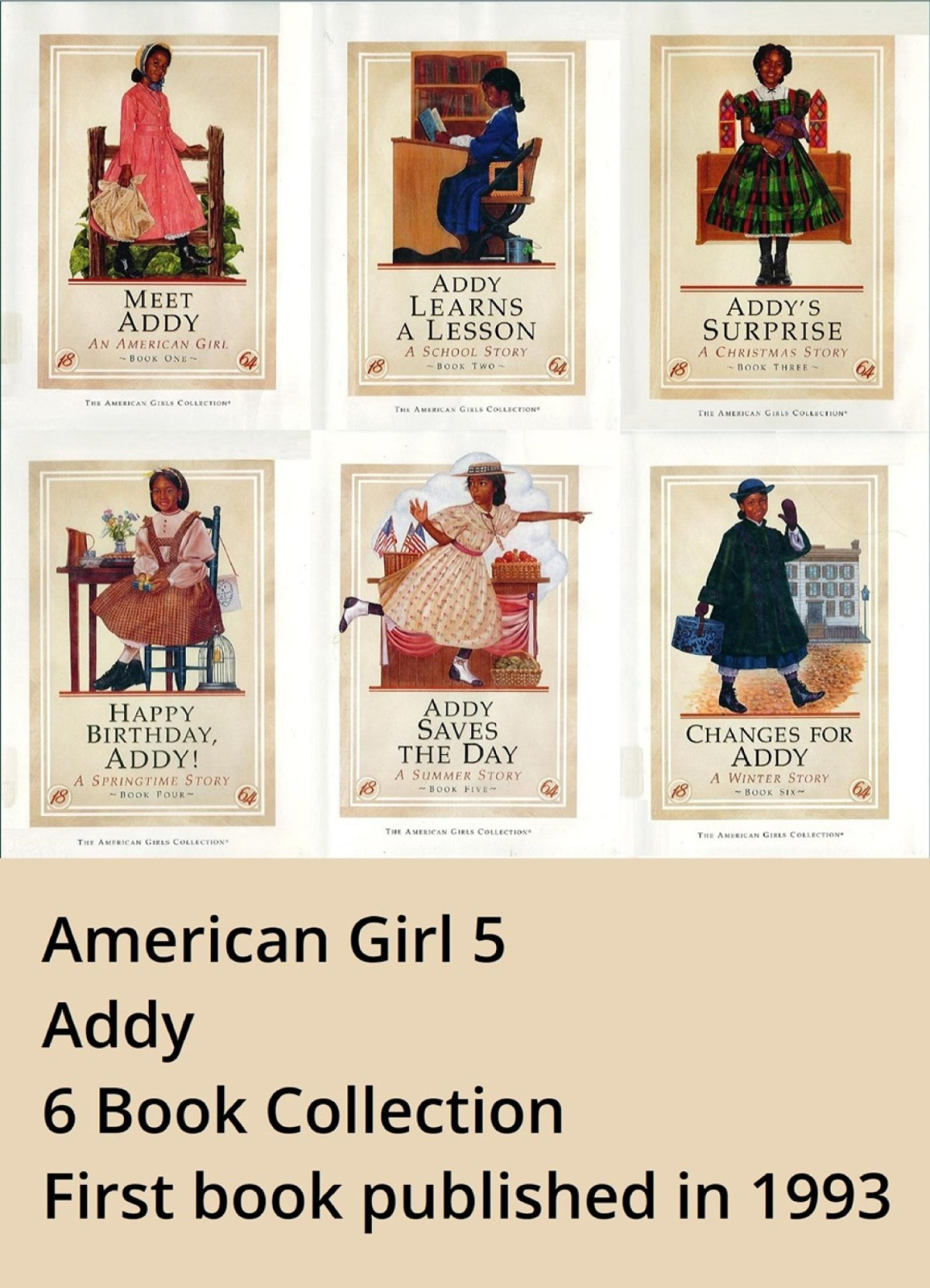 American Girl 05 Addy Six 6 Book Set Complete Collection Connie Porter