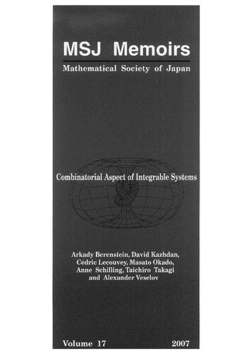Combinatorial Aspect Of Integrable Systems 1st Edition Arkady Berenstein