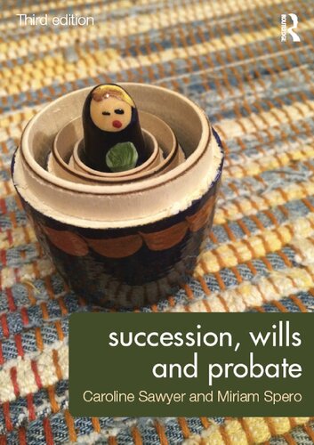 Succession Wills And Probate 3rd Edition Caroline Sawyer Miriam Spero