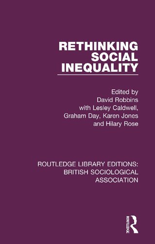 Rethinking Social Inequality Various