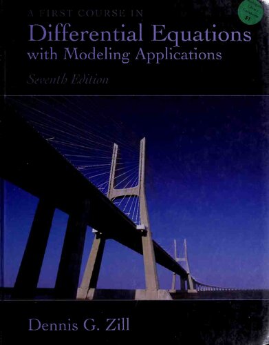 A First Course In Differential Equations With Modeling Applications 7th Edition Dennis G Zill