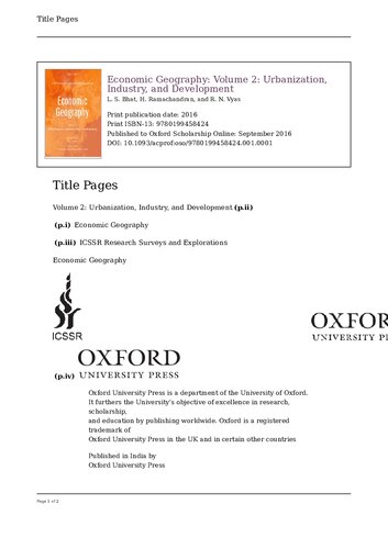 Economic Geography Volume 2 Urbanization Industry And Development Online Mohd Hashim Qureshi Editor Hariharan Ramachandran Editor R N Vyas Editor L S Bhat Editor Hari Akara Arm Editor