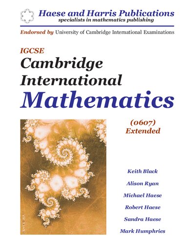 Igcse Cambridge International Mathematics 0607 Extended First Edition Keith Black