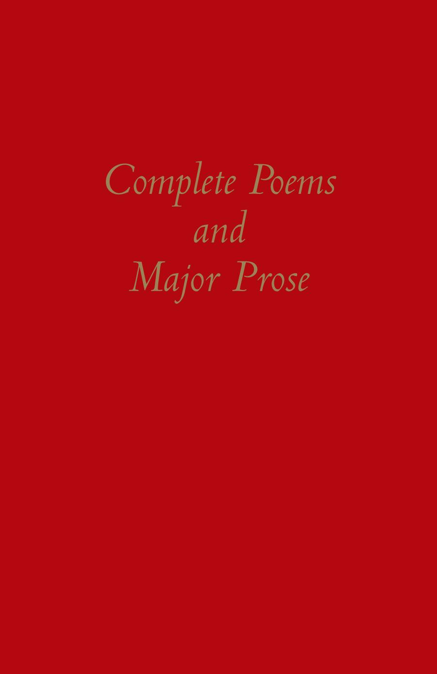 The Complete Poems And Major Prose John Milton