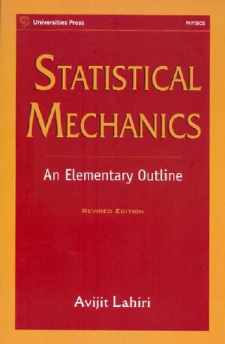 Statistical Mechanics Avijit Lahiri