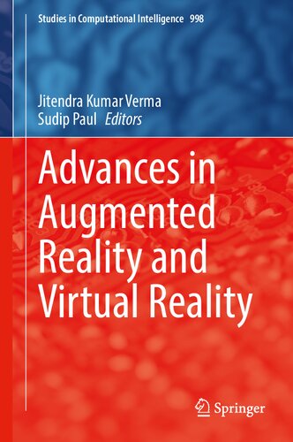 Advances In Augmented Reality And Virtual Reality Jitendra Kumar Verma