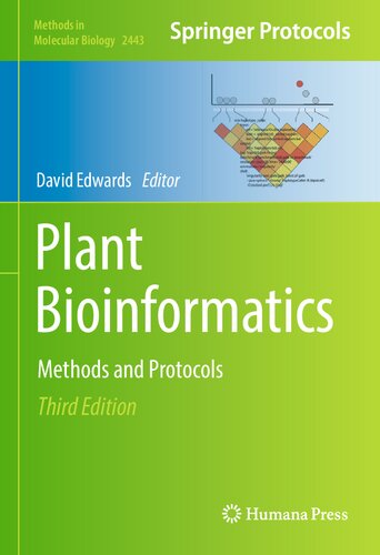 Plant Bioinformatics Methods And Protocols 3rd Edition David Edwards