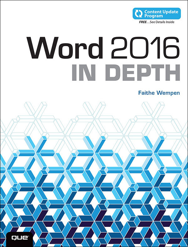 Word 2016 In Depth Faithe Wempen