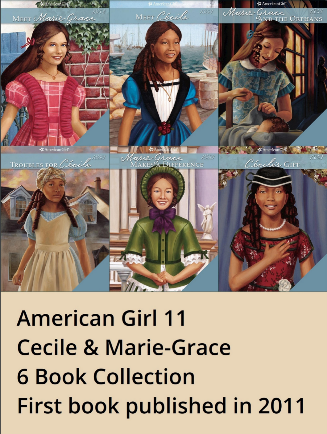 American Girl 11 Cecile Mariegrace Six 6 Book Set Complete Collection Sarah Masters Buckey Denise Lewis Patrick