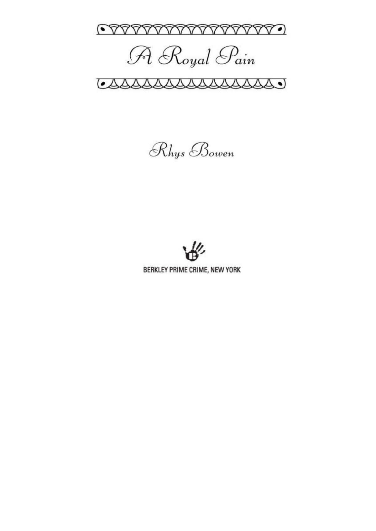 A Royal Pain Royal Spyness Mystery 2 Rhys Bowen